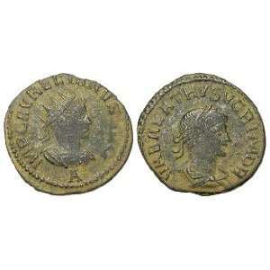  Aurelian and Vabalathus, 270   275 A.D.; Silvered 