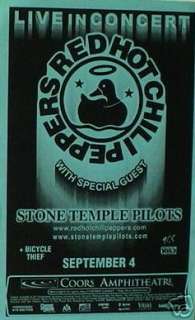 RED HOT CHILI PEPPERS / STONE TEMPLE PILOTS 2000 TOUR SAN DIEGO 