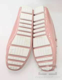 Louis Vuitton Pale Pink Patent Leather Driving Moccasins Size 36, NEW 
