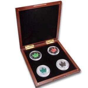  2012 Silver Canadian Maple Leaf 4 Coin Set  Seasons 