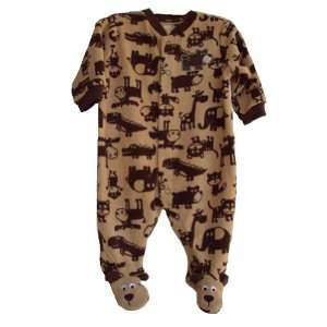   Microfleece L/S Footed Sleep and Play Smiling Bear (3 Months) Baby