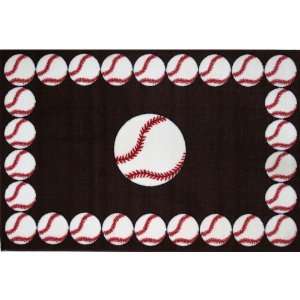  Baseball Area Rug 39x58