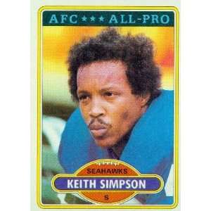 1980 Topps #355 Keith Simpson AP   Seattle Seahawks (All 