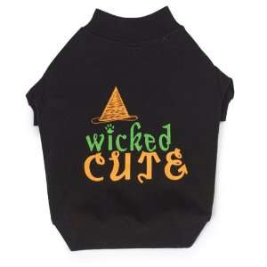  Polyester/Cotton Wicked Cute Dog Tee, X Large, Black