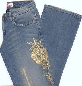 LAZER Denim Jeans. Boot Cut Stretch Low Rise. NWOT Juniors Size 7 