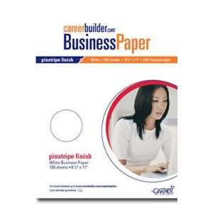  Pinstripe Business Resume Paper, White