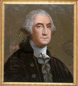 Reverse Painting of George Washington on Glass  