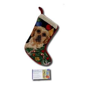   Stocking Needle Point Christmas Xmas Animal Seasonal Lab Puppy Sk 787s