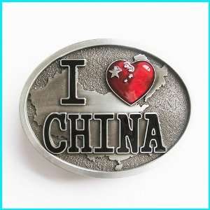  Chinese Ellipse I Love China Belt Buckle CH 002 