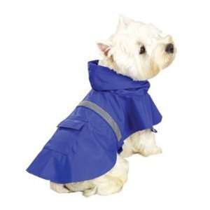  Dog Rain Jacket with Reflective Strip, X Small, Blue