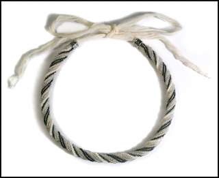 Necklace seed beads tubular herringbone ribbon bridal  