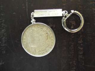 WOW 1921 P Morgan Silver Dollar Key Chain (Ext. Fine) This is really 
