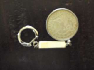 WOW 1921 P Morgan Silver Dollar Key Chain (Ext. Fine) This is really 