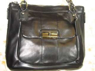 COACH KRISTIN 18298 LEATHER LARGE BLACK ZIP TOP TOTE NEW TAGS  