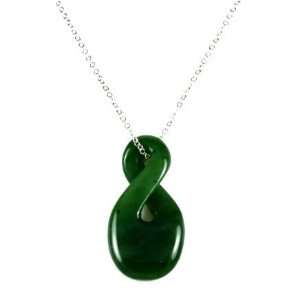 Wild Pearle Genuine Jade Veritable Path of Life Charm Necklace ~ Comes 