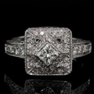   Diamond Pagoda Design Ring. VS1, F Diamonds 1.55 Carats  