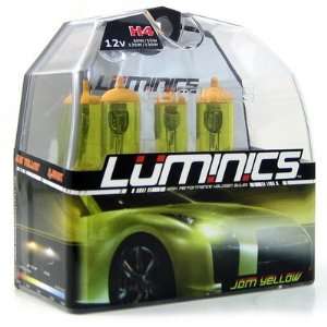 Luminics H4 / 9003 JDM Yellow Headlight / Fog Light Bulb and FREE LED 