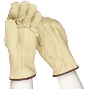 West Chester 994 Leather Glove, Shirred Elastic Wrist Cuff, 10 Length 