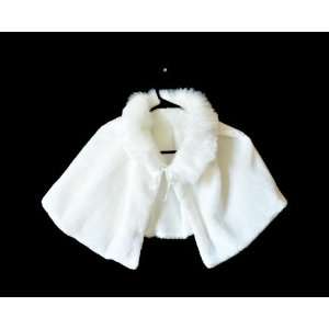   Faux Fur Bridal Wedding Jacket/ Wrap/shawls/stole with Sashes/ Ribbon