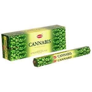  Cannabis   Box of Six 20 Gram Tubes   HEM Incense Health 