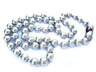 Stainless Steel 8MM Large Ball Chain Necklace 23.5 Inch  