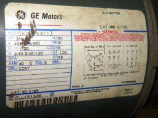 GE Motors 5K49PN4113 Motor W/ABART Speed Reducer + Belt  