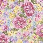 PASTEL MIX FLORAL PINK YEL BL LAV~ Cotton Quilt Fabric