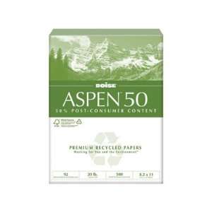  Aspen 50 Multi Use Paper, 92 Bright, 500 Sheets/Ream, 8 1 
