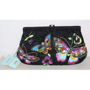  Black Santi Evening Bag with Colored Embroidered 