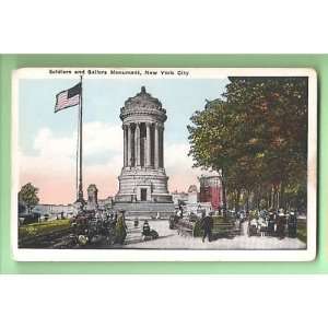  Postcard SoldiersSailors Monument New York City 