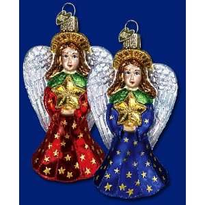   Christmas Radiant Red Angel Glass Ornament #10152