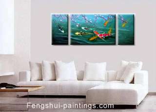 Koi Painting Modern Abstract Oil Painting on Canvas Art  