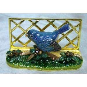  Blue Bird Bluebird of Happiness Business Card Holder