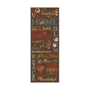 Company Blossomwood Embossed Stickers 4.5X12 Sheet Glittered Words 