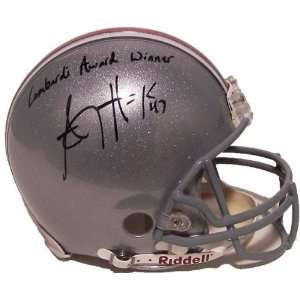 AJ Hawk Autographed Ohio State Proline Helmet with Inscription
