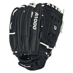  A1000 Leather All Positions 12 Fastpitch Gloves BLACK LEFT 