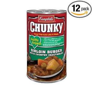 Campbells Chunky Healthy Request Sirloin Burger Soup, 18.8 Ounce 