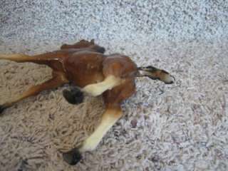   BREYER BROWN HORSES; MOLDED PLASTIC MARE AND FOAL, L@@K  