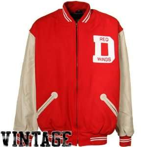   & Ness Detroit Red Wings Red 2010 Authentic Wool Full Button Jacket