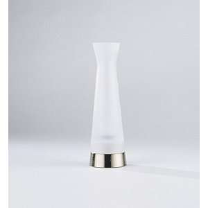   Venuto Bud Vase   Frosted Blass   Stainless Finish
