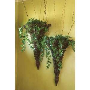  Twig Wall Scone with Wood Finials