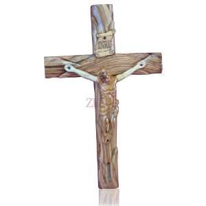    35cm Hand Carved Olive Wood Crucifix & Cross 