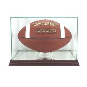   Football Display Case with Cherry Wood Molding