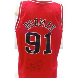 Dennis Rodman Signed Chicago Bulls NBA Finals Jersey   PSA/DNA 