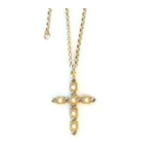  Catherine Popesco 14K Gold Cross Pendant Necklace with 