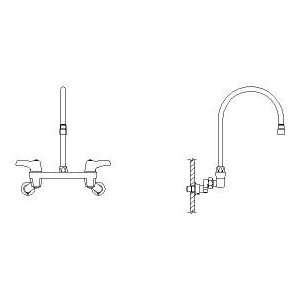  Delta Commercial 28C4953 AC R7 28T Wall Mount Sink Faucet 