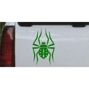 Spider Animals Car Window Wall Laptop Decal Sticker    Dark Green 18in 