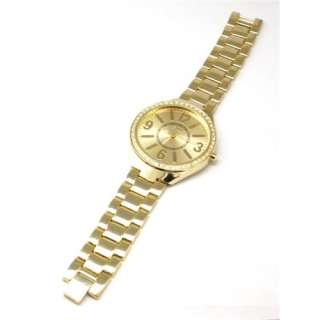 Ladies Jumbo Spirit Gold Plated Crytsal Set Bezel Watch  