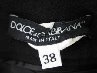 DOLCE & GABBANA Black A Line Pleated Skirt Size 38  