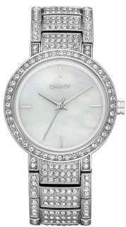 NEW DKNY MOTHER OF PEARL GLITZ DRESSY LADIES WATCH NY8054  